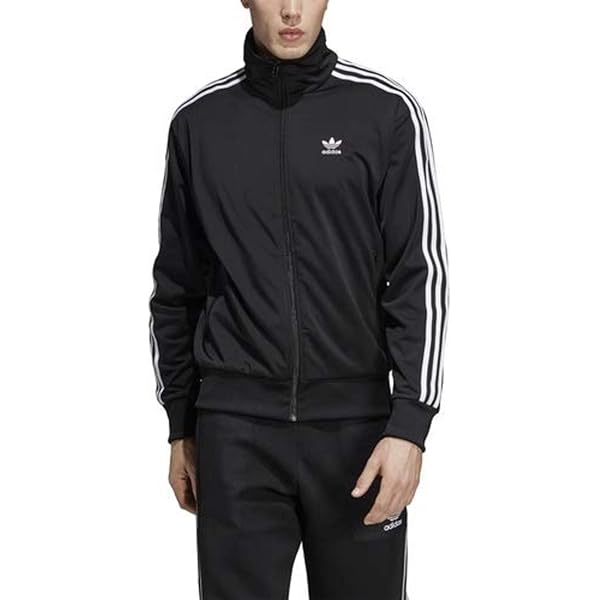 adidas Originals Men's Graphics Y2K Track Top Black/Orange Rush X